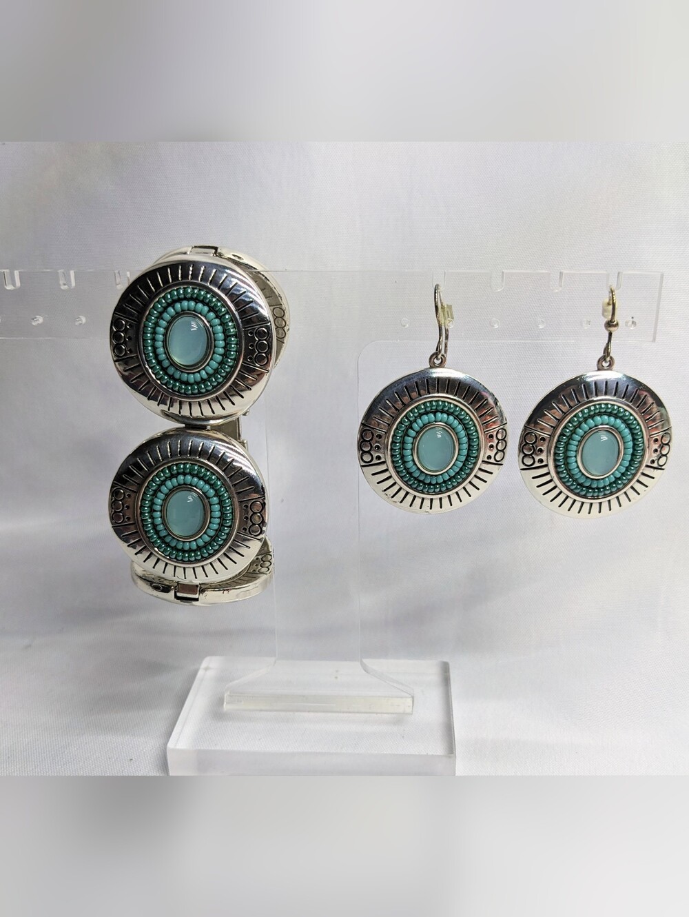Brighton Vista Earrings And Bracelet W/ 1" Extender And Branded Dust Bag, SCARCE